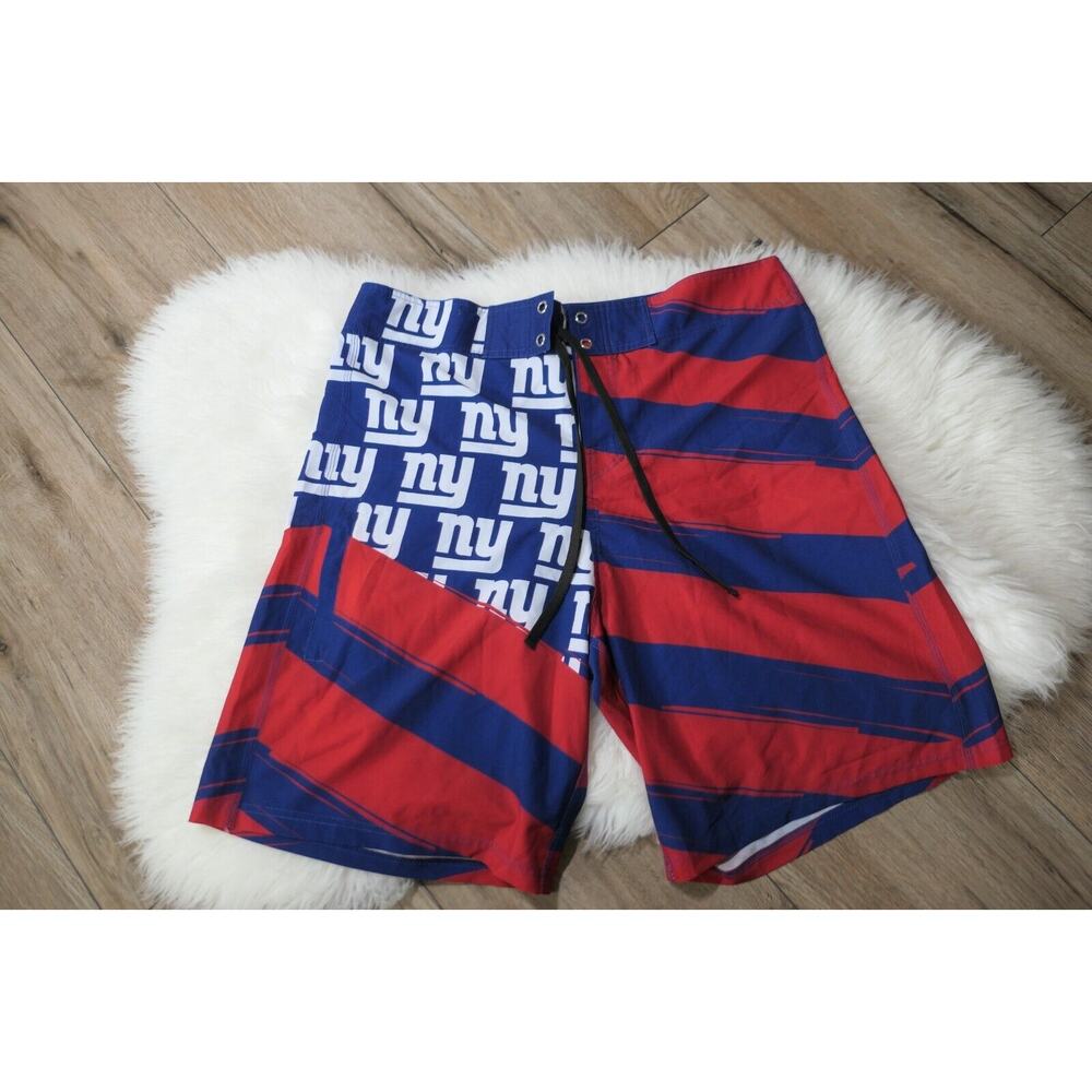 NEW YORK GIANTS NFL Team Apparel Men's Size 34 Swimming Trunks Board Shorts